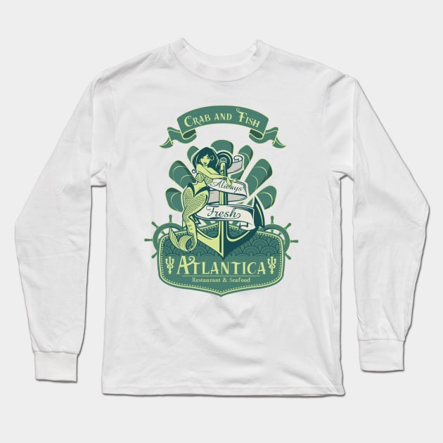 Atlantica Restaurant & seafood Long Sleeve T-Shirt by T-shirt Factory